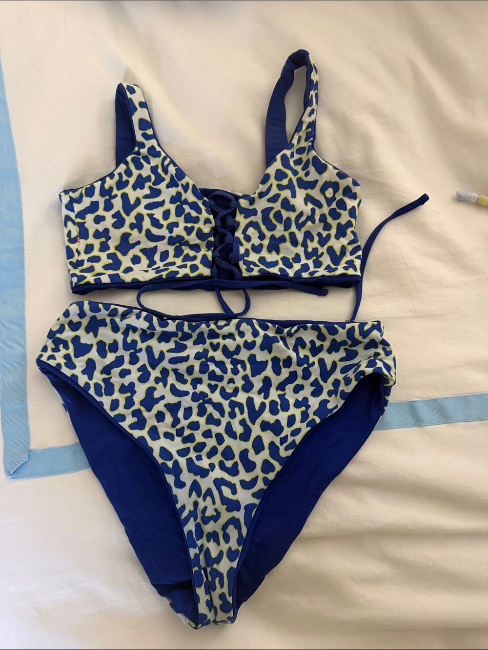 Maaji Blue Leopard Print Two-Piece Bikini
